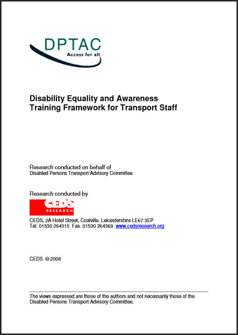 Disability training transport front